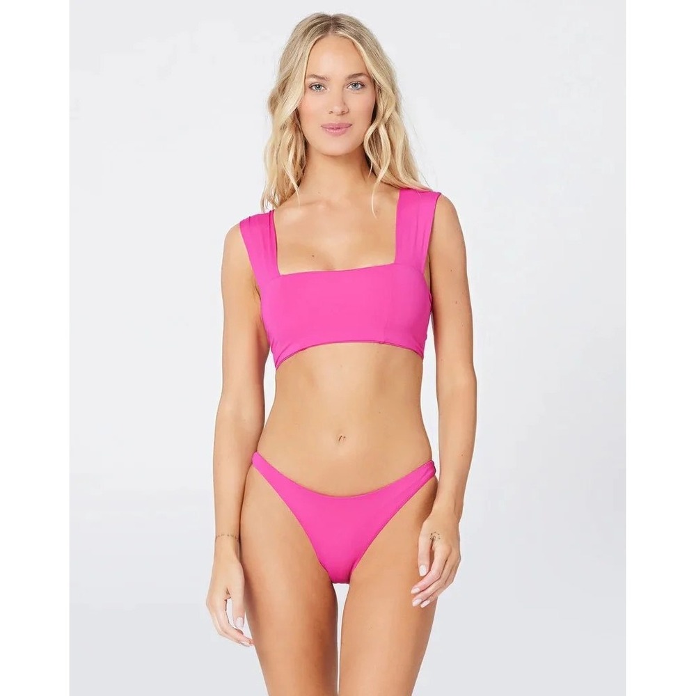 L*Space Camacho Bikini Bottom Full‎ Cut Bougainvillea Pink LSCMF19 Mens Size S